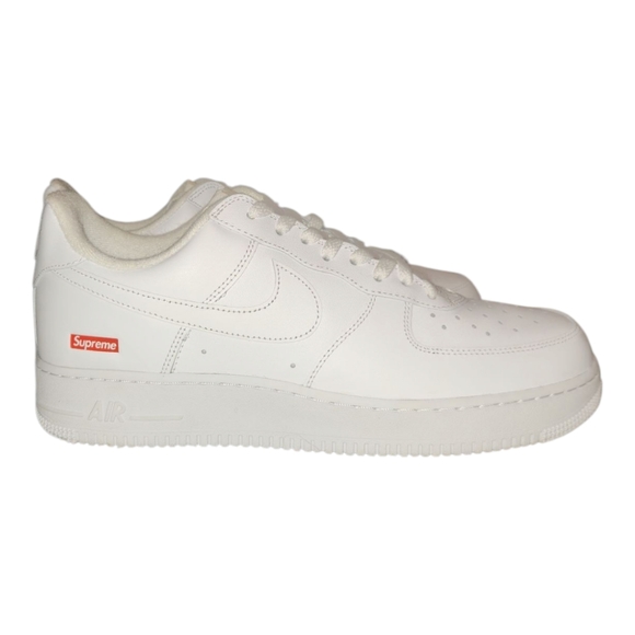 Supreme Nike Air Force 1 Men's White Sneakers - Picture 2 of 8